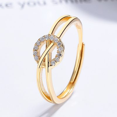 Nhẫn Bạc Nữ đính đá CZ Tròn Vô Cực Christina LILI 174987 2