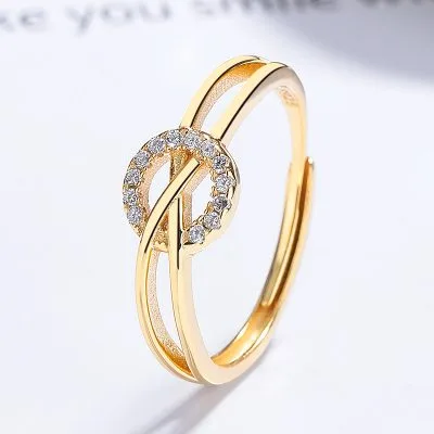 Nhẫn Bạc Nữ đính đá CZ Tròn Vô Cực Christina LILI 174987 2