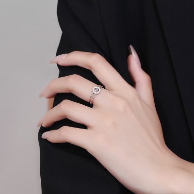 Nhẫn Bạc Nữ đính đá CZ Tròn Vô Cực Christina LILI 174987 3