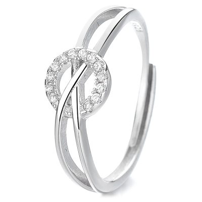 Nhẫn Bạc Nữ đính đá CZ Tròn Vô Cực Christina LILI 174987 4