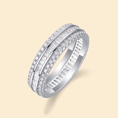 Nhẫn Bạc Nữ đính Kim Cương Moissanite Amayah LILI 176477 2