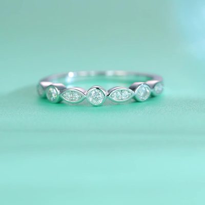 Nhẫn Bạc Nữ đính Kim Cương Moissanite Cách điệu Holland LILI 176597 1
