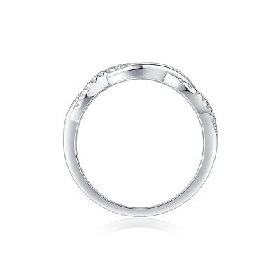 Nhẫn Bạc Nữ đính Kim Cương Moissanite Chuỗi Xoắn Ellis LILI 176493 5