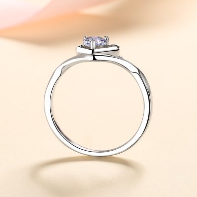 Nhẫn Bạc Nữ đính Kim Cương Moissanite Trái Tim Annalise LILI 176708 3