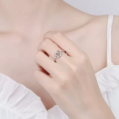 Nhẫn Bạc Nữ đính Kim Cương Moissanite Trái Tim Annalise LILI 176708 4