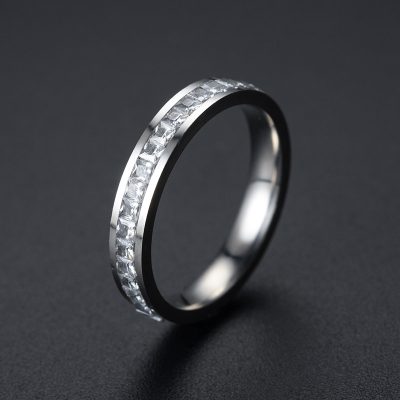 Nhẫn Bạc Nữ đính Kim Cương Moissanite Vuông Lakelyn LILI 176507 5