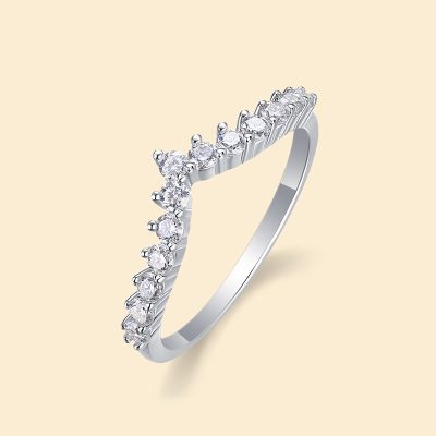Nhẫn Bạc Nữ đính Kim Cương Moissanite Vương Miện Oaklyn LILI 176581 1