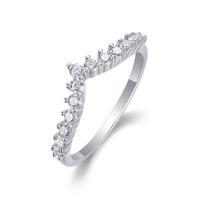 Nhẫn Bạc Nữ đính Kim Cương Moissanite Vương Miện Oaklyn LILI 176581 2