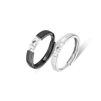 Nhẫn Cặp đôi Bạc Hình Móc Khoá Angela LILI 174737 5