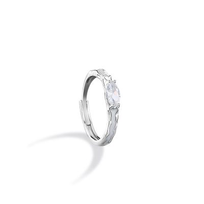 Nhẫn đôi Bạc Dạ Quang đính đá CZ Mèo Nhỏ Octavia LILI 174748 5