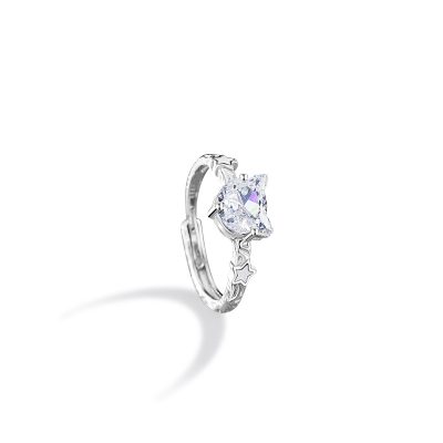 Nhẫn đôi Bạc Dạ Quang đính đá CZ Mèo Nhỏ Octavia LILI 174748 6