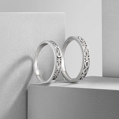 Nhẫn đôi Bạc Thái đính đá CZ Vô Cực Danna LILI 174772 3