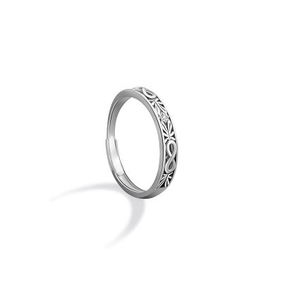 Nhẫn đôi Bạc Thái đính đá CZ Vô Cực Danna LILI 174772 5