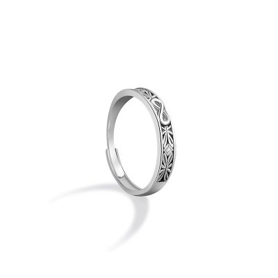 Nhẫn đôi Bạc Thái đính đá CZ Vô Cực Danna LILI 174772 6