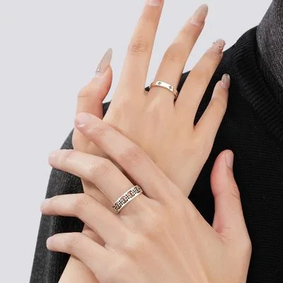 Nhẫn đôi Bạc Thánh Giá Chữ Thập Wynter LILI 174840 2