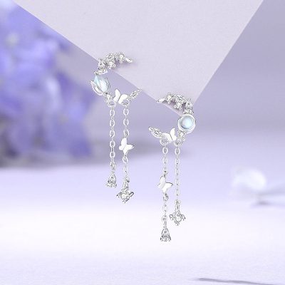 Bông Tai Bạc Nữ đính đá CZ Bông Hoa Tulip LILI 181629 1