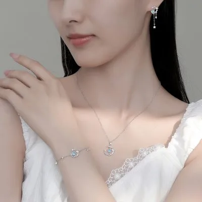 Bông Tai Bạc Nữ đính đá CZ Cành Và Chim Nhỏ Amira LILI 181557 3