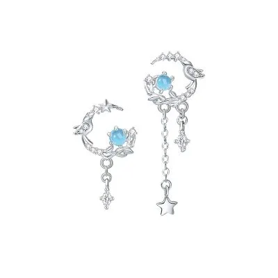 Bông Tai Bạc Nữ đính đá CZ Cành Và Chim Nhỏ Amira LILI 181557 5