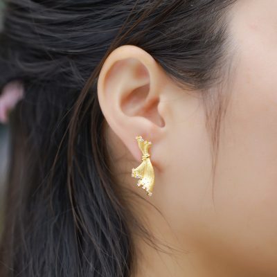 Bông Tai Bạc Nữ đính đá CZ Chiếc Váy Công Chúa Serena LILI 181891 4