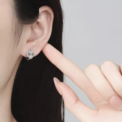 Bông Tai Bạc Nữ đính đá CZ Cỏ 4 Lá Camila LILI 182069 3