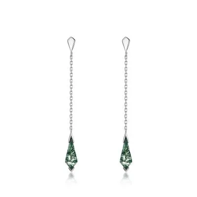 Bông Tai Bạc Nữ đính đá CZ Hình Giọt Nước Vanessa LILI 181926 1