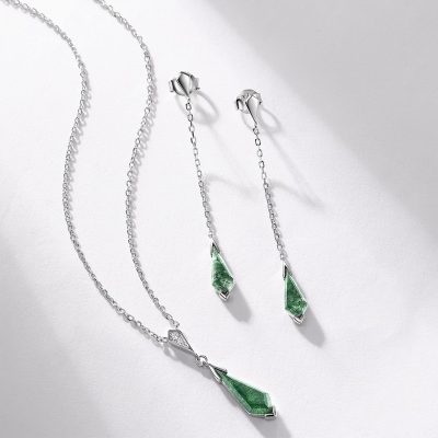 Bông Tai Bạc Nữ đính đá CZ Hình Giọt Nước Vanessa LILI 181926 3