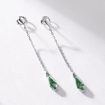 Bông Tai Bạc Nữ đính đá CZ Hình Giọt Nước Vanessa LILI 181926 4