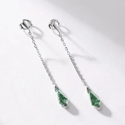 Bông Tai Bạc Nữ đính đá CZ Hình Giọt Nước Vanessa LILI 181926 4