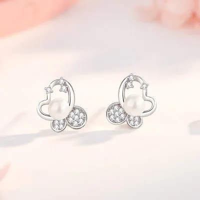 Bông Tai Bạc Nữ đính đá CZ Hồ điệp Lauren LILI 182007 1