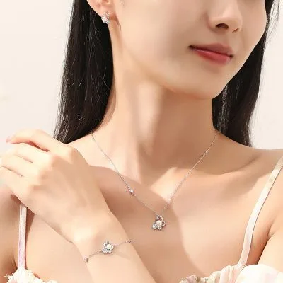 Bông Tai Bạc Nữ đính đá CZ Hồ điệp Lauren LILI 182007 4