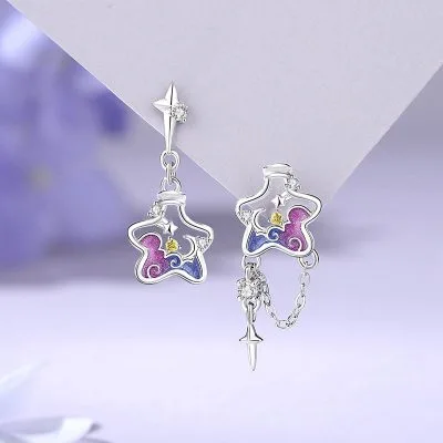 Bông Tai Bạc Nữ đính đá CZ Ngôi Sao ước Nguyện Sloane LILI 181644 1