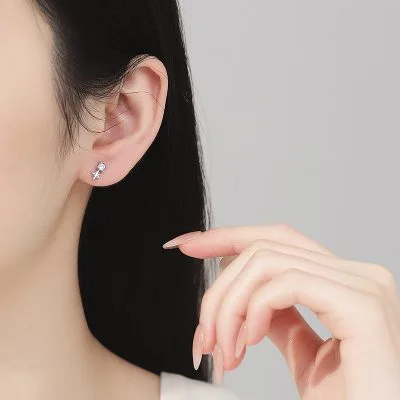 Bông Tai Bạc Nữ đính đá CZ Nhỏ Gọn ánh Sao Everleigh LILI 181679 4