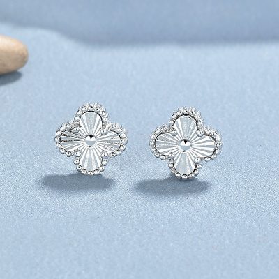 Bông Tai Bạc Nữ Hình Cỏ 4 Lá Celeste LILI 181696 1
