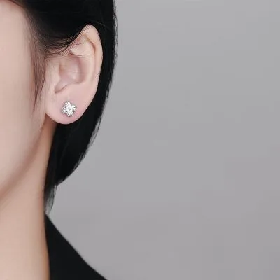 Bông Tai Bạc Nữ Hình Cỏ 4 Lá Celeste LILI 181696 3
