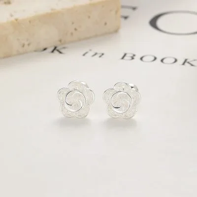 Bông Tai Bạc Nữ Hình Hoa Hồng Stevie LILI 181712 1