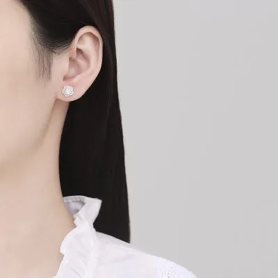 Bông Tai Bạc Nữ Hình Hoa Hồng Stevie LILI 181712 4