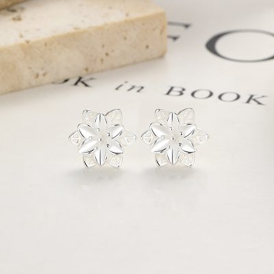 Bông Tai Bạc Nữ Hình Hoa Mai Trắng Jasmine LILI 181705 1
