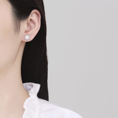 Bông Tai Bạc Nữ Hình Hoa Mai Trắng Jasmine LILI 181705 3