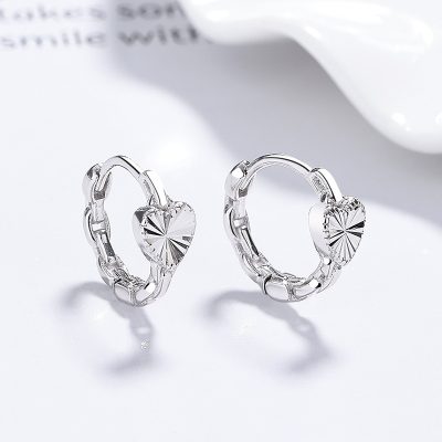 Bông Tai Bạc Nữ Trái Tim Cách điệu Danna LILI 181792 5