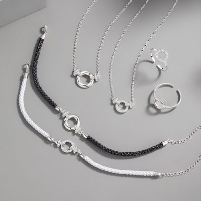 Dây Chuyền Bạc đôi đính đá CZ Juniper LILI 181462 6
