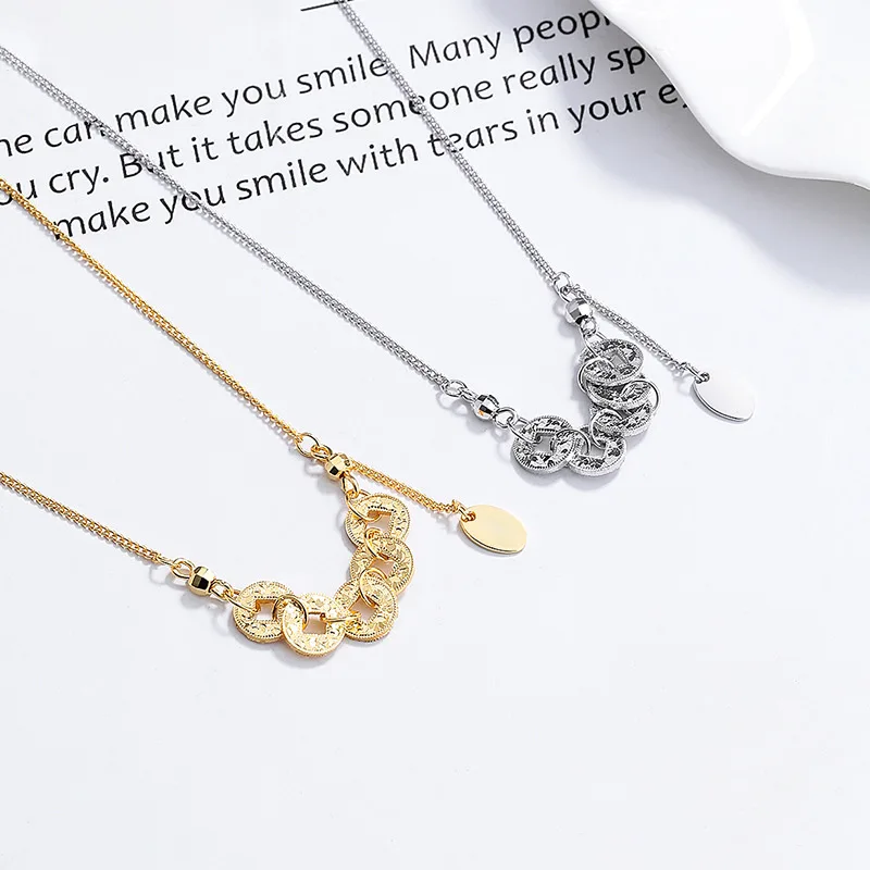 Dây Chuyền Bạc Kim Tiền May Mắn Nevaeh LILI 181311 1
