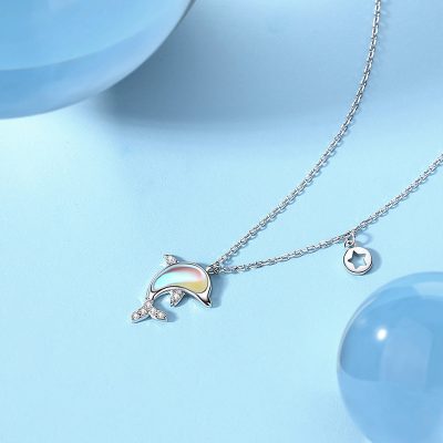 Dây Chuyền Bạc Nữ đính đá CZ Cá Dễ Thương Caroline LILI 181143 2