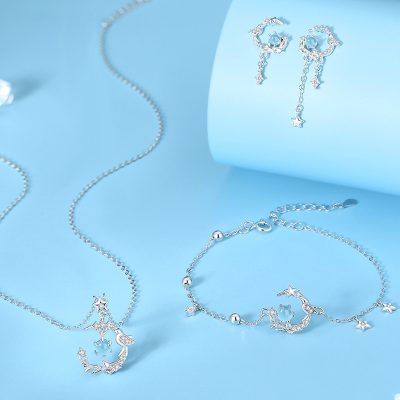 Dây Chuyền Bạc Nữ đính đá CZ Cành Và Chim Nhỏ Hadley LILI 181525 3