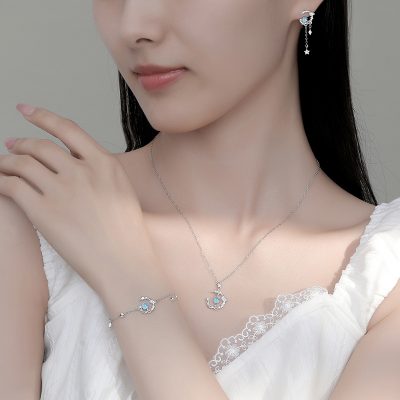 Dây Chuyền Bạc Nữ đính đá CZ Cành Và Chim Nhỏ Hadley LILI 181525 4