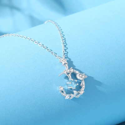 Dây Chuyền Bạc Nữ đính đá CZ Cành Và Chim Nhỏ Hadley LILI 181525 5