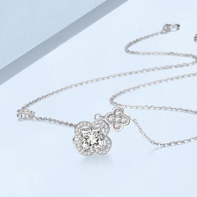 Dây Chuyền Bạc Nữ đính đá CZ Cỏ 4 Lá Aaliyah LILI 181153 3