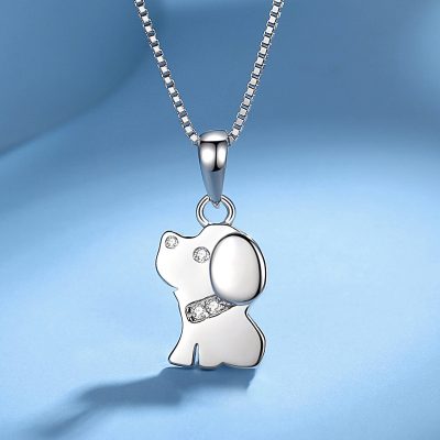 Dây Chuyền Bạc Nữ đính đá CZ Cún Yêu Cecilia LILI 181259 1