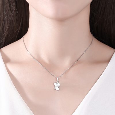 Dây Chuyền Bạc Nữ đính đá CZ Cún Yêu Cecilia LILI 181259 4