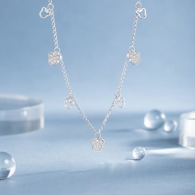 Dây Chuyền Bạc Nữ đính đá CZ Gấu Dễ Thương Amara LILI 181240 1