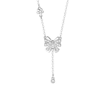 Dây Chuyền Bạc Nữ đính đá CZ Hình Chiếc Nơ Grace LILI 180982 4
